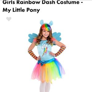 Rainbow Dash Girls SZ 8-10 Worn Once